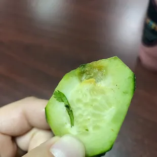 Mold inside cucumber