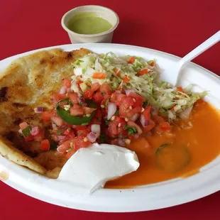 (pork) pupusa plate