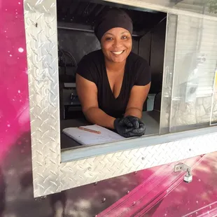 Miss Doña Lola herself! Just look at her smile! She&apos;s even nicer than you&apos;d believe!  Cajun mama doin it right!