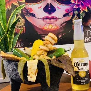 mexican food and a beer