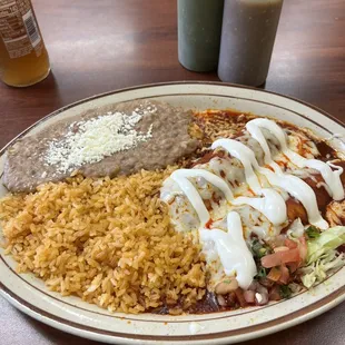Red Enchiladas plate!