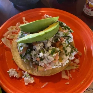 Shrimp Ceviche Tostada