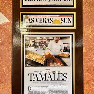 Recognized for their tamales