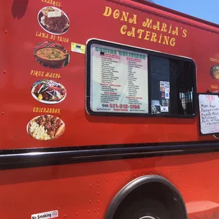 a red food truck
