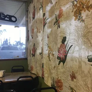 Dirty shit on the wall for some reason blocking view of the street