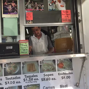 Nice man taking our order and explained a lot of the items.