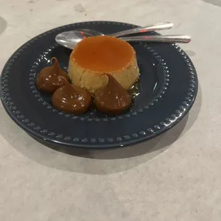 The free flan for a Yelp check-In