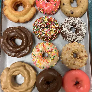 a variety of donuts