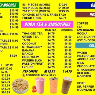 the price list