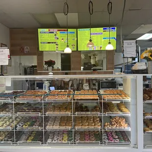 a display of donuts