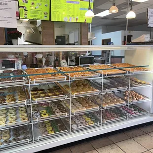 a display of donuts