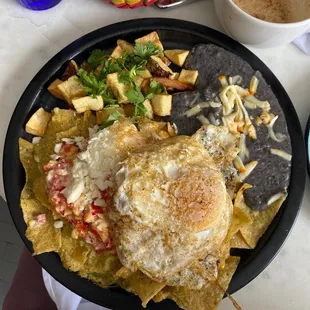 Chilaquiles with crab