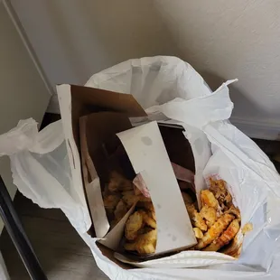 Garbage in the garbage!