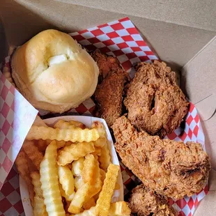 Leg, thigh, breast, and wing. Everything was bomb! It does not get any fresher than this.