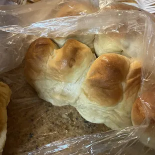 It was either burnt rolls or under cooked roll so we couldn't eat either