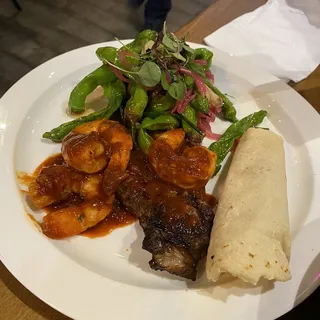 Carne Asada with Camarones