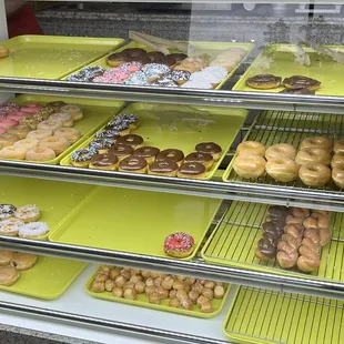 a display of donuts