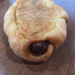 a close up of a pastry