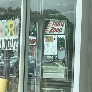 Picture of their sign sorry sold out might want to start baking some more.