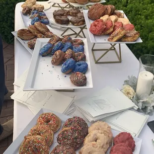 A look at how our dessert spread of Donald&apos;s Donuts turned out.