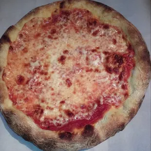 a whole cheese pizza