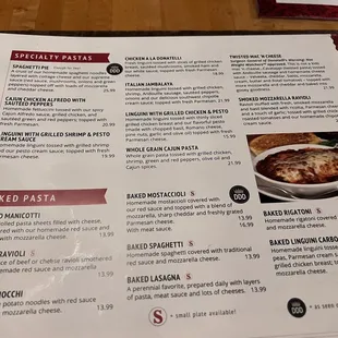 Menu, it specified what was on DDD. Which we appreciated!