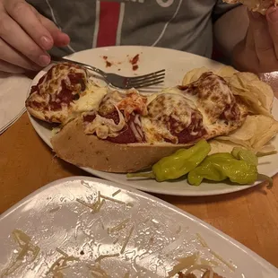 Meatball sandwich. More meatballs on toast(?)