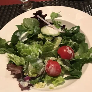 Salad with ranch