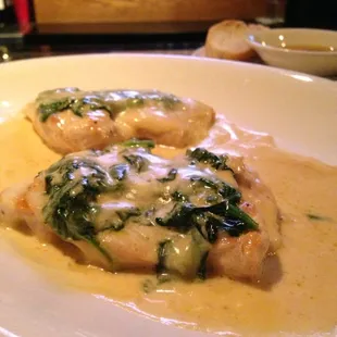 Chicken florentine is amazing!