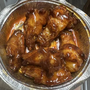 Mango habanero wings, made in the air fryer