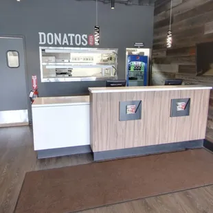 the front desk of the restaurant