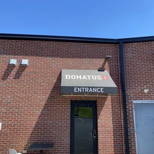 the entrance to the restaurant