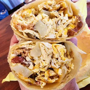 Bacon and Eggs Breakfast Burrito