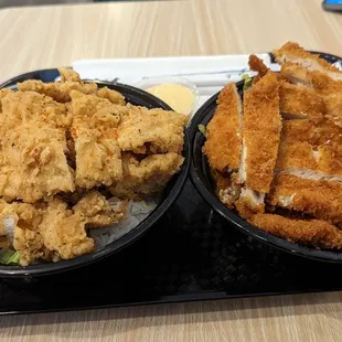 Crispy Chicken Don and Chicken Katsu Don