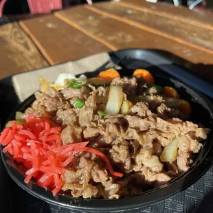 Gyudon rice bowl