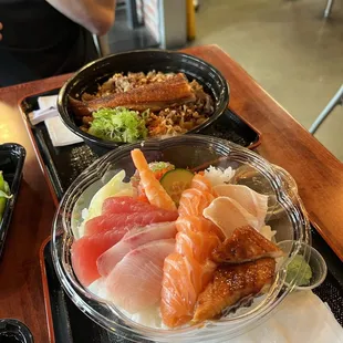 sashimi, sushi, sushi and sashimi, food