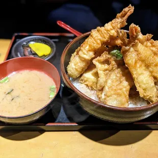 a bowl of food and a bowl of soup