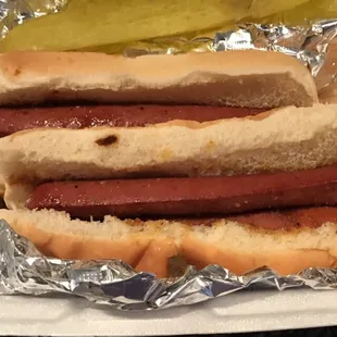Marinated hot dogs plain or with assorted toppings to choose from. Add drink or chips to any choice on the menu.