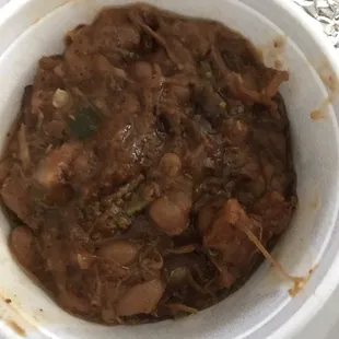 Homemade baked beans