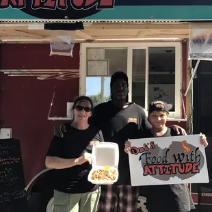 The family who run the Food With Attutude Food Truck: Patty, Dondi and Dakota