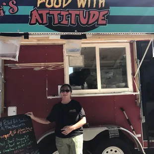 Look for the red food truck on 1st Street in Centerton between 102N and Fair Street