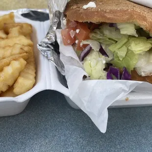 Chicken shawarma sandwich combo