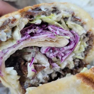 Doner Wrap without the tomato and onion