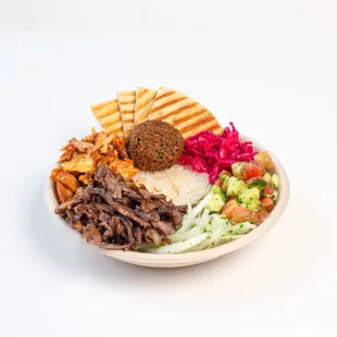 The Istanbowl has a little bit of everything delicious at DönerG Turkish and Mediterranean Grill.