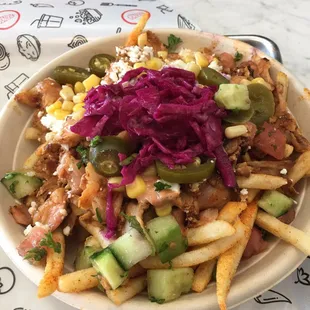 Turkish Street Fries with chicken