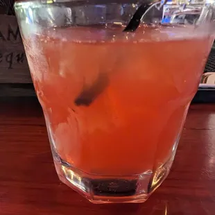 Whiskey sour with grenadine