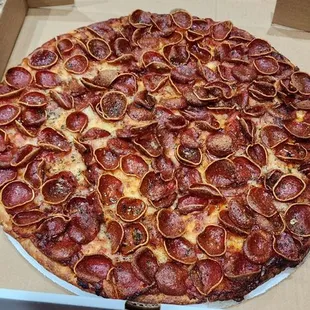 Pepperoni to go, I had to wait but it was worth it