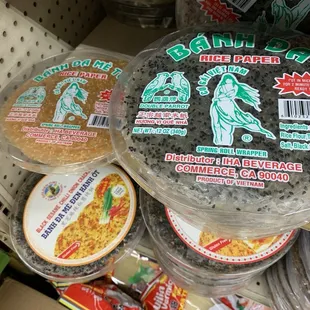 Different flavored rice paper