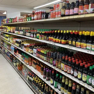 So many different sauces and condiments