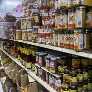 a wide selection of food items